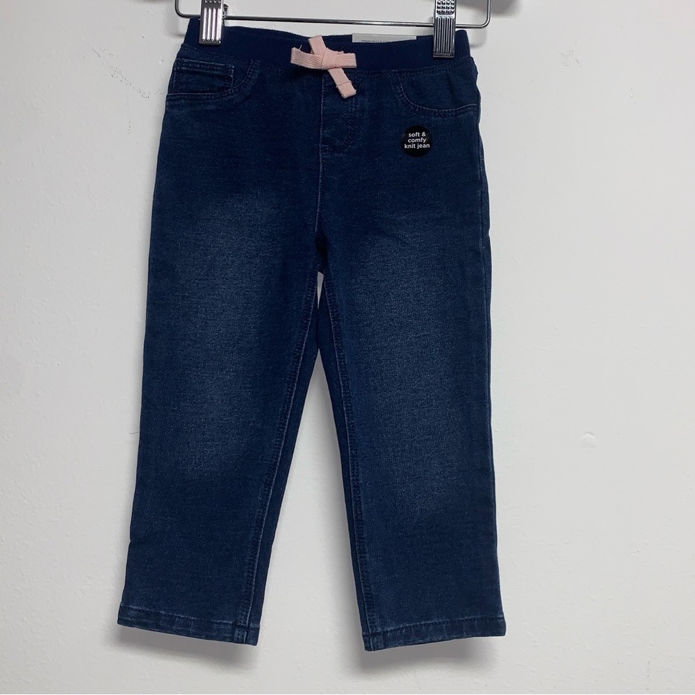 Okie Dokie Jeans 18M Baby Kids Skinny Soft Comfy Ruffle Pocket Knit Jeans NWT